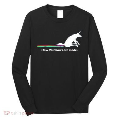 How Rainbows Are Made Unicorn Long Sleeve Shirt