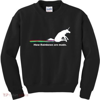 How Rainbows Are Made Unicorn Kids Sweatshirt