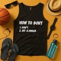 How To Bunt Don't Hit A Dinger Tank Top thumb 4