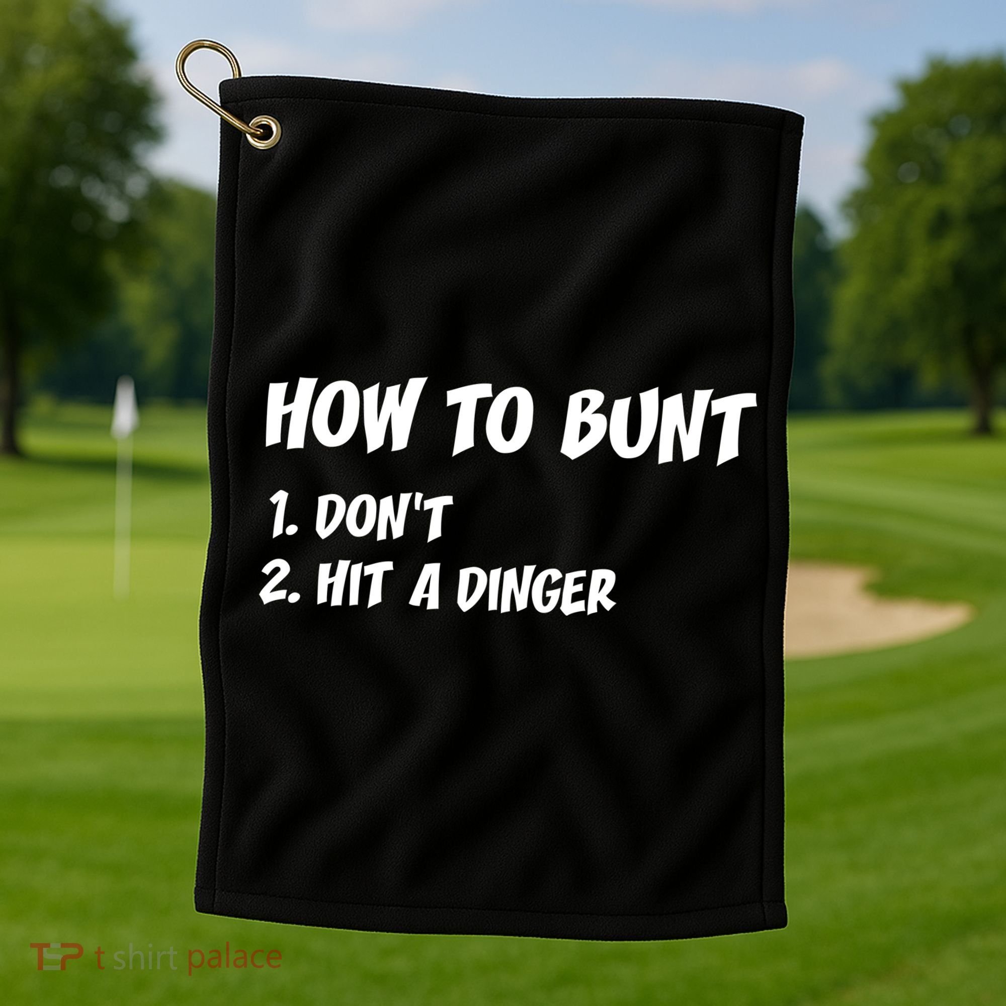 How To Bunt Don't Hit A Dinger Golf Towel