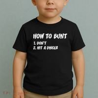 How To Bunt Don't Hit A Dinger Toddler T-Shirt thumb 2