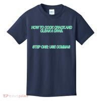 How To Cook Crack And Clean A Crab Use Commas Kids T-Shirt thumb 0