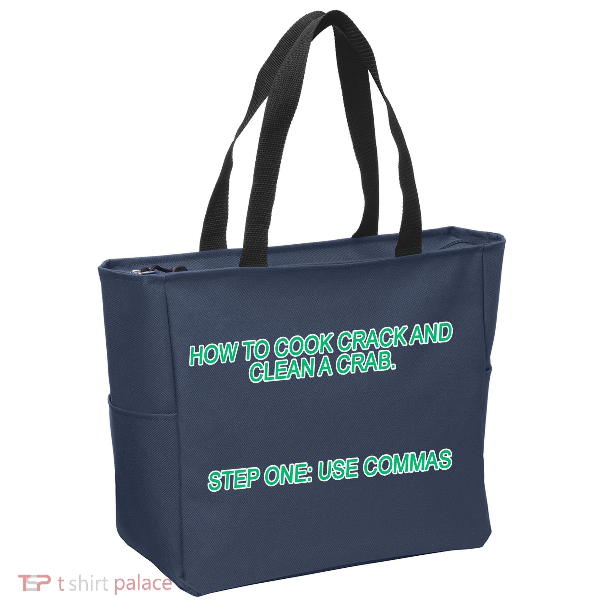 How To Cook Crack And Clean A Crab Use Commas Tote Bag