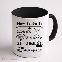 How To Golf Funny Coffee Mug thumb 1