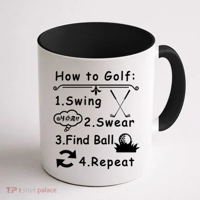 How To Golf Funny Coffee Mug back