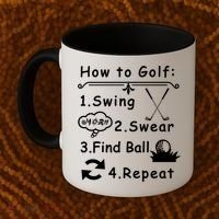 How To Golf Funny Coffee Mug thumb 2