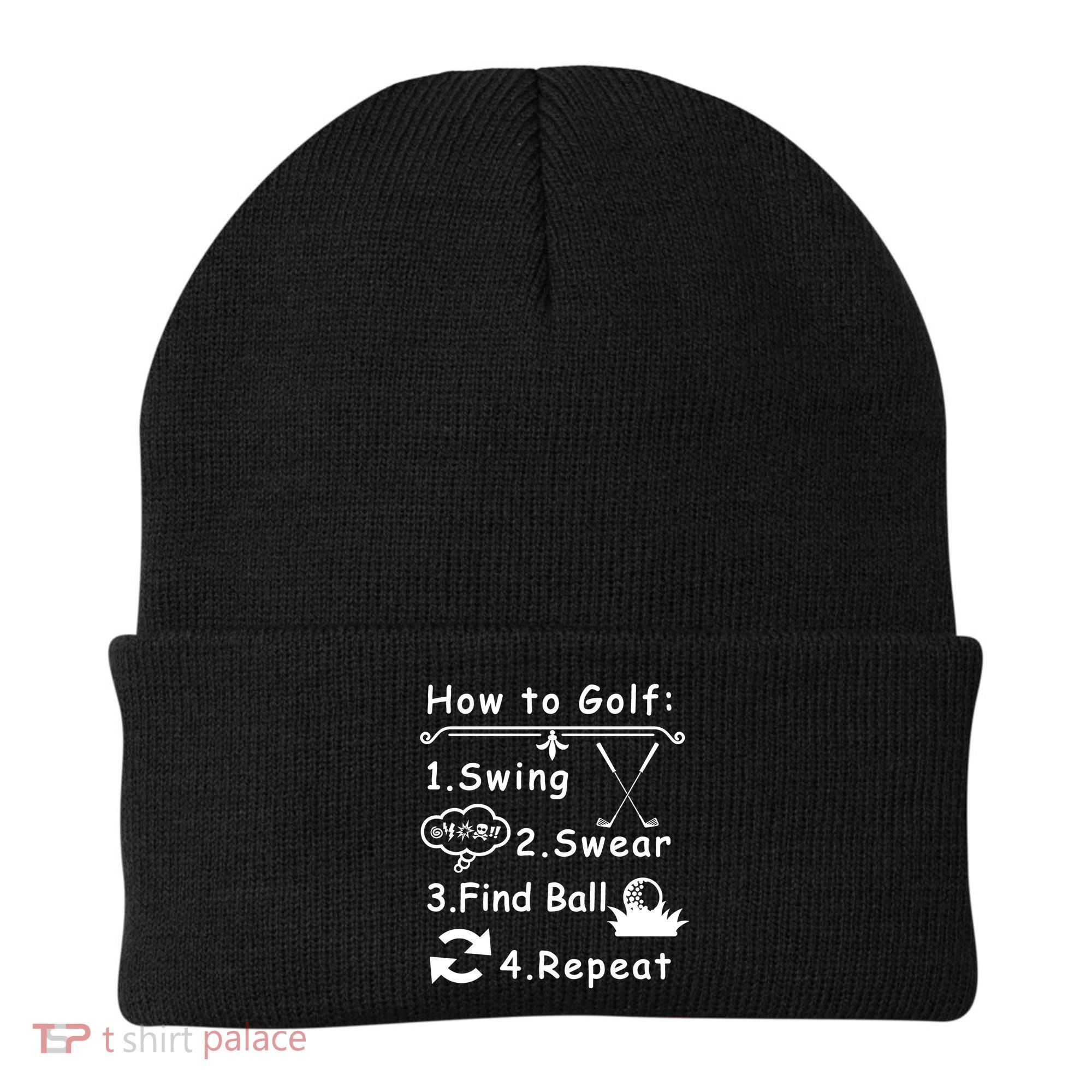 How To Golf Funny Beanie
