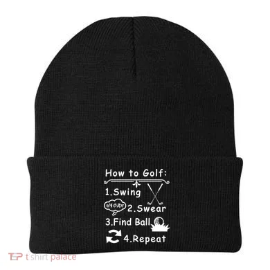 How To Golf Funny Beanie