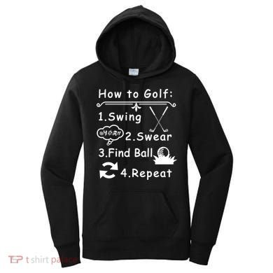 How To Golf Funny Women's Hoodie