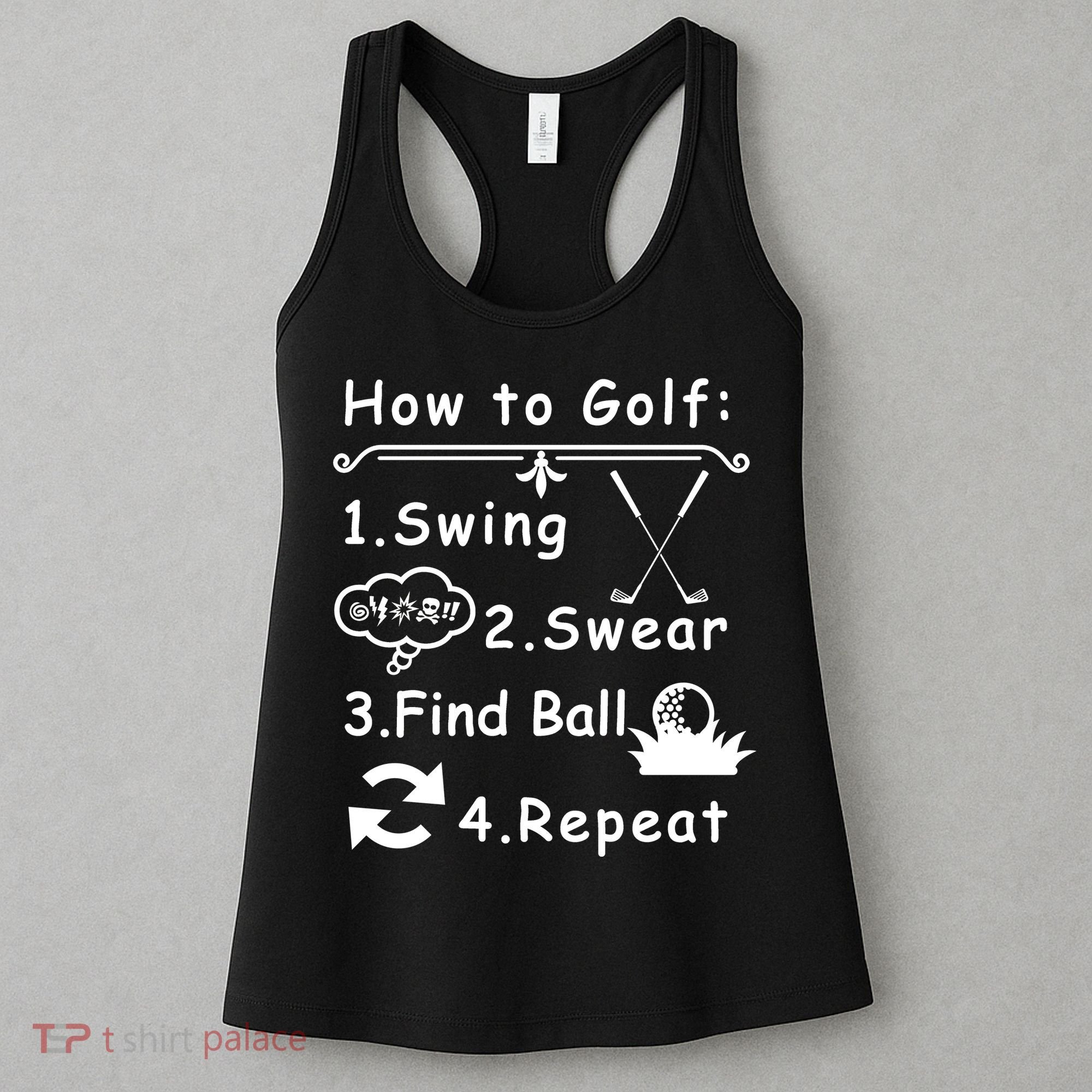 How To Golf Funny Women's Tank Top