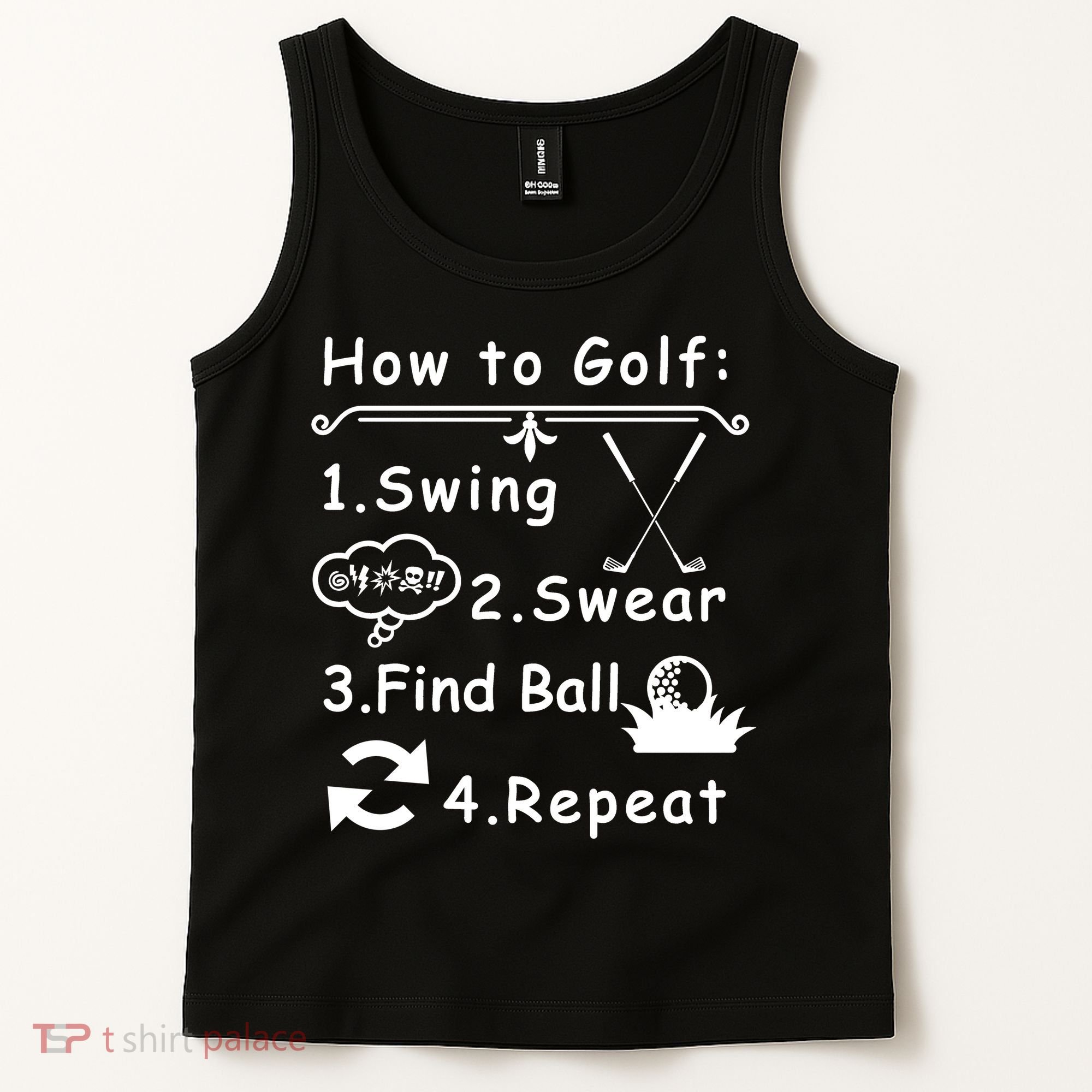How To Golf Funny Tank Top