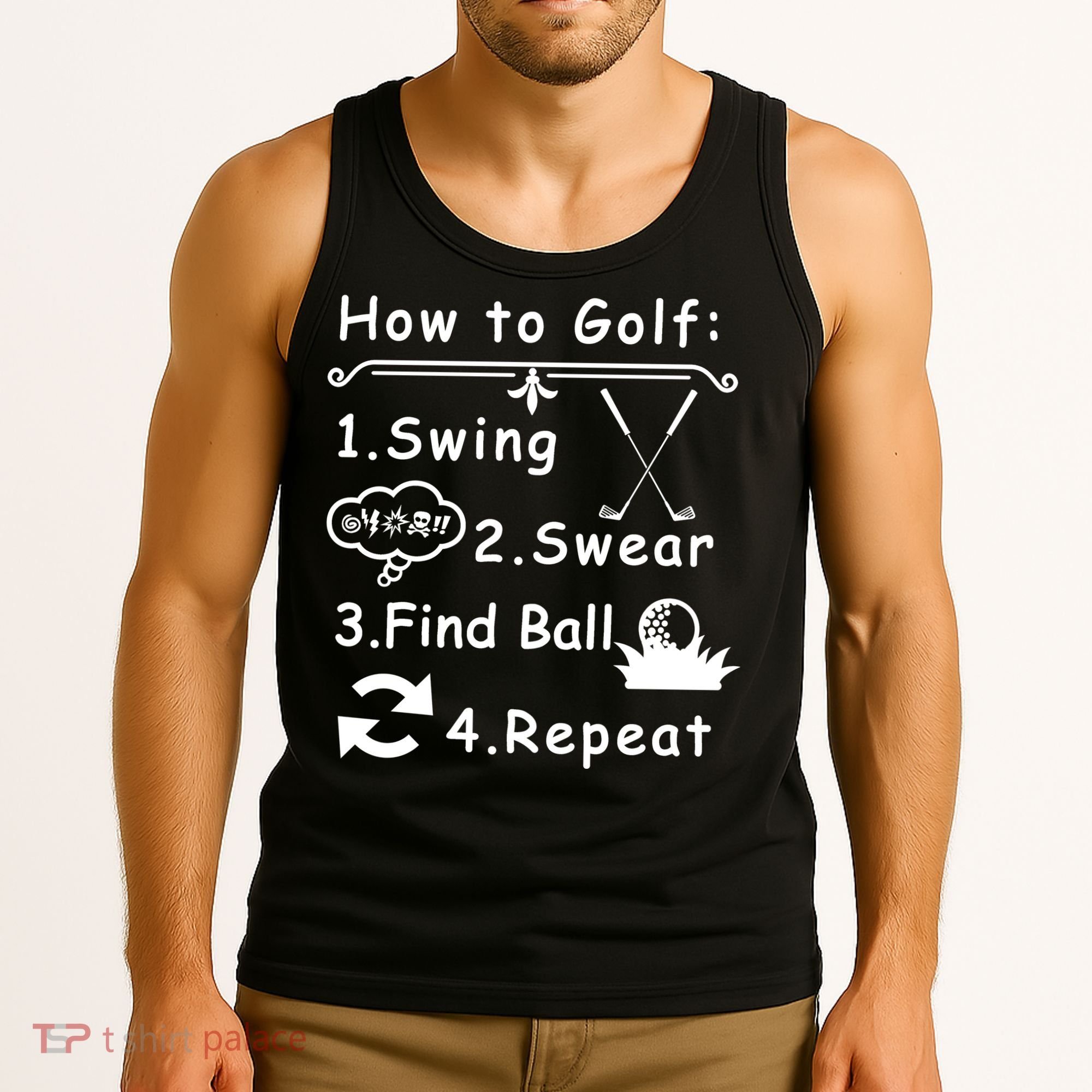 How To Golf Funny Tank Top