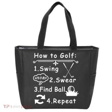 How To Golf Funny Tote Bag