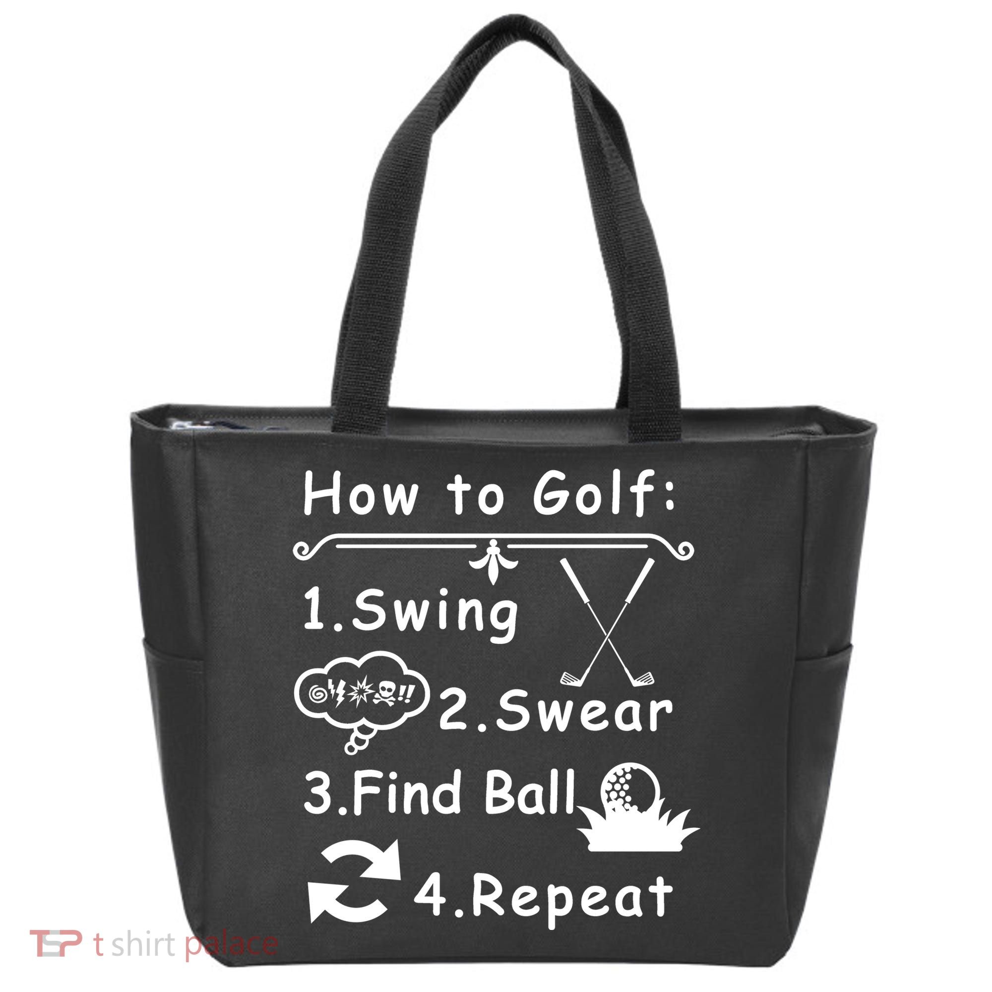 How To Golf Funny Tote Bag