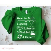 How To Golf Funny Sweatshirt thumb 2