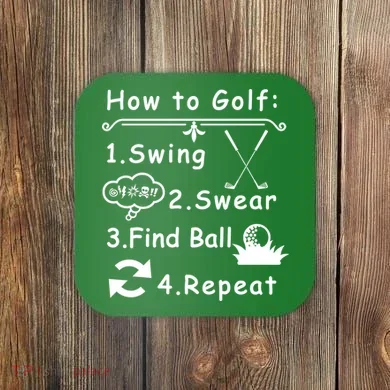 How To Golf Funny Coaster