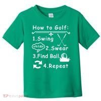 How To Golf Funny Toddler T-Shirt thumb 0