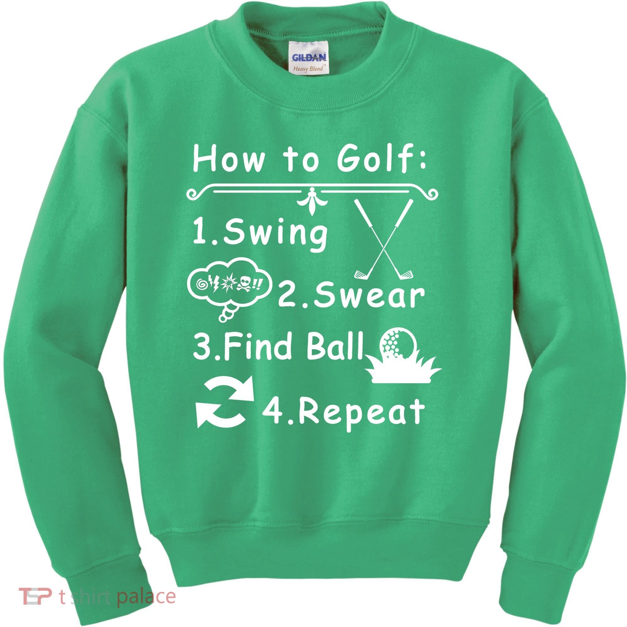 How To Golf Funny Kids Sweatshirt