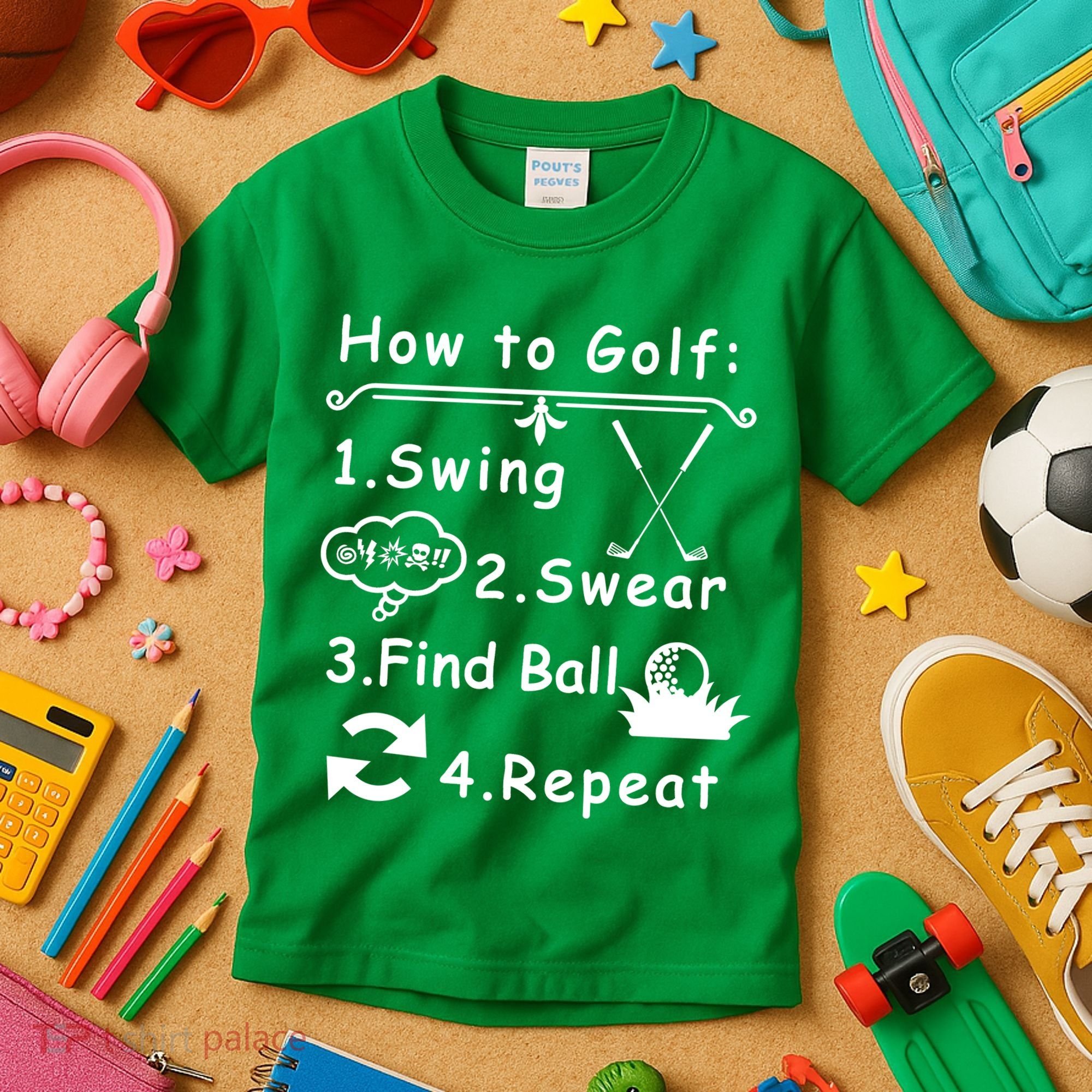 How To Golf Funny Kids T-Shirt