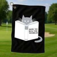 How To Rule The World Cat Golf Towel thumb 1