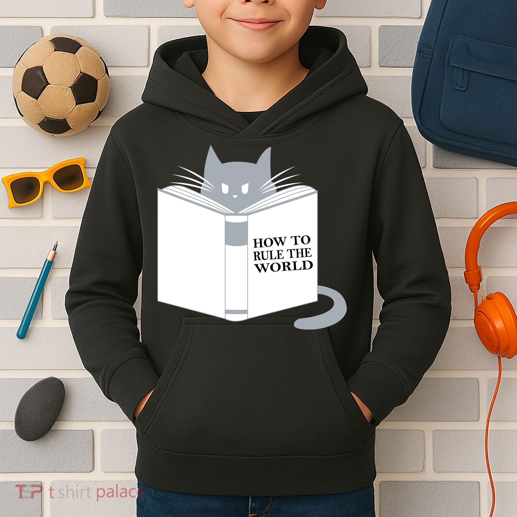 How To Rule The World Cat Kids Hoodie