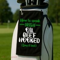 How to speak irish Funny Golf Towel thumb 2
