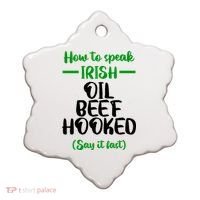 How to speak irish Funny Ceramic Ornament thumb 0