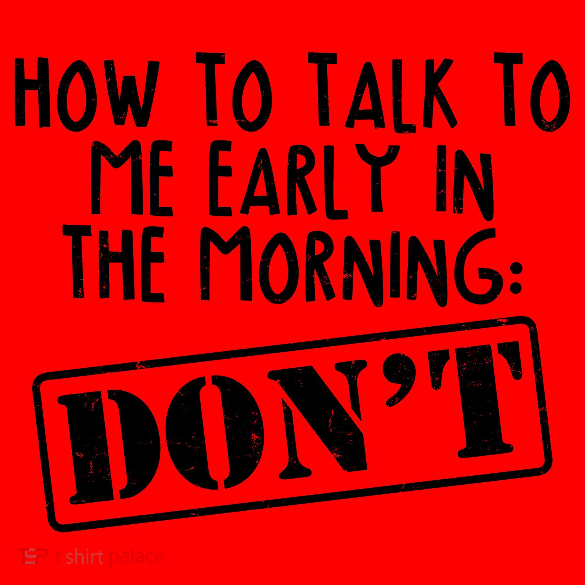 How To Talk To Me Early In The Morning DON'T Santa Hat