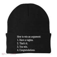 How To Win An Argument Have A Vagina Beanie thumb 0