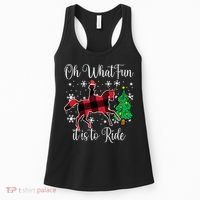 Horse Oh What Fun It Is To Ride Christmas Xmas Girls  Women's Tank Top thumb 0
