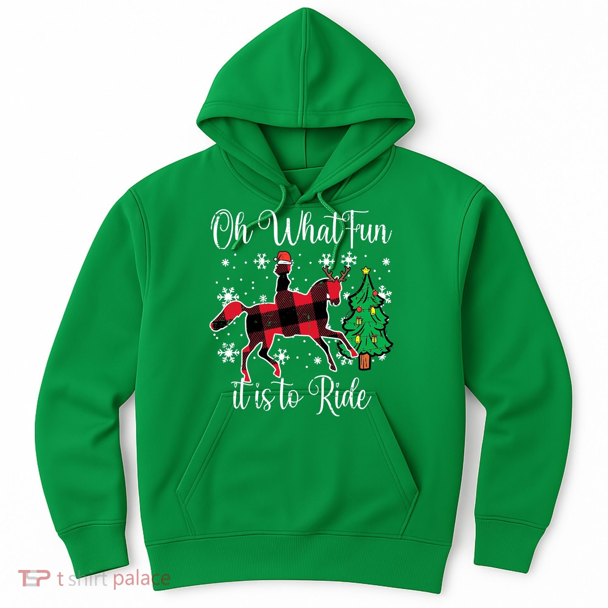 Horse Oh What Fun It Is To Ride Christmas Xmas Girls  Hoodie