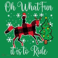 Horse Oh What Fun It Is To Ride Christmas Xmas Girls  Long Sleeve Shirt thumb 2