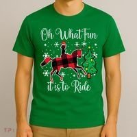 Horse Oh What Fun It Is To Ride Christmas Xmas Girls  T-Shirt thumb 3