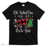 Horse Oh What Fun It Is To Ride Christmas Xmas Girls Women T-Shirt thumb 0