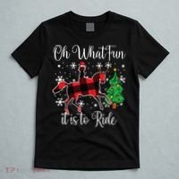 Horse Oh What Fun It Is To Ride Christmas Xmas Girls Women T-Shirt thumb 5