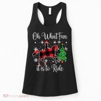 Horse Oh What Fun It Is To Ride Christmas Xmas Girls Women Women's Tank Top thumb 0