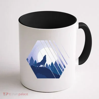 Howling Wolf Coffee Mug back