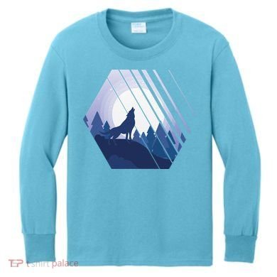 Howling Wolf Kids Long Sleeve Shirt