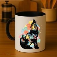 Howling Wolf Wilderness Coffee Mug thumb 4