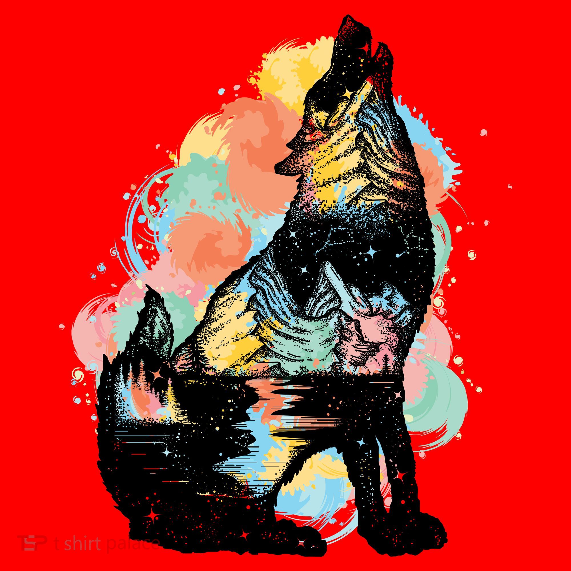 Howling Wolf Wilderness Santa Hat
