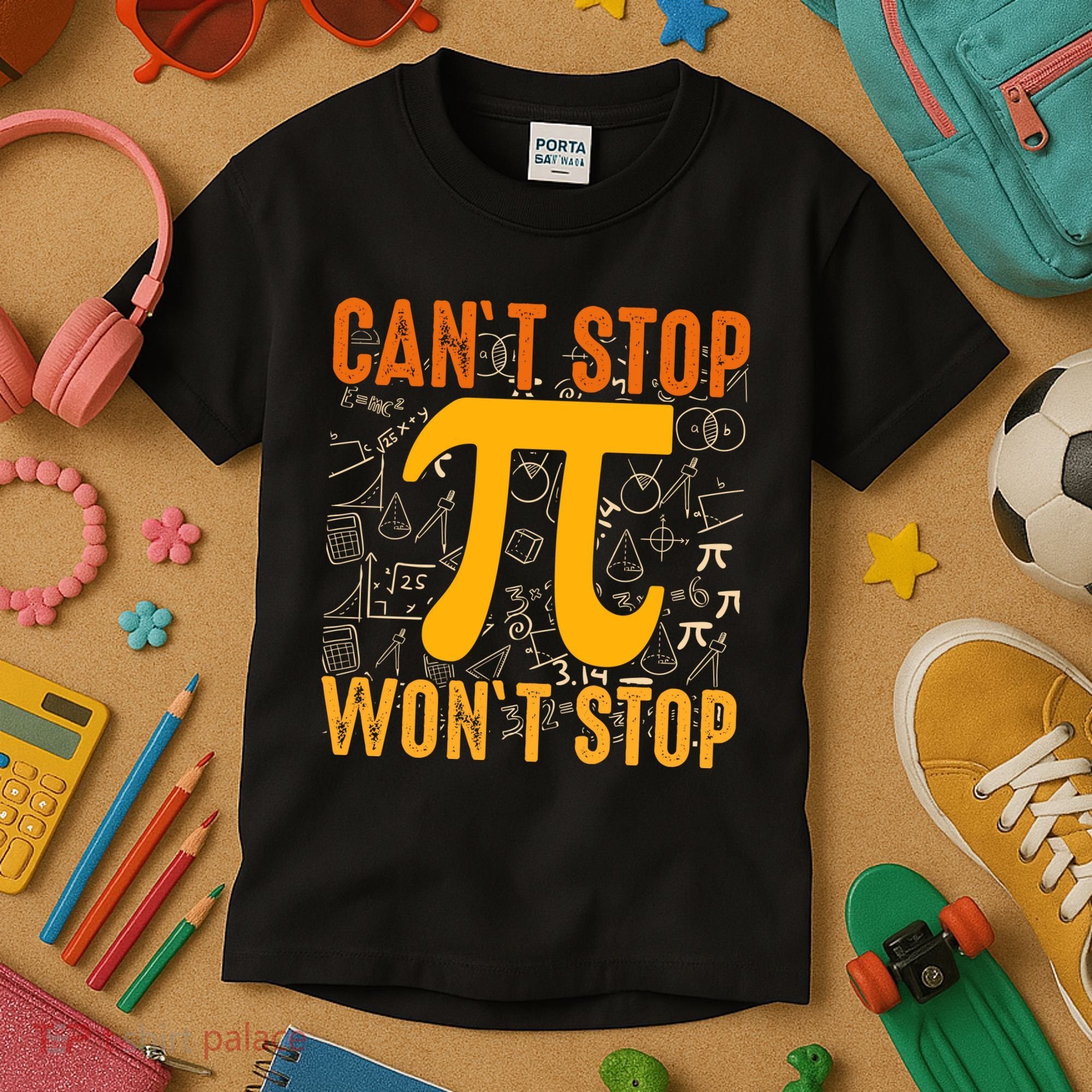 Happy Pi 314 Day Cant Stop Wont Stop Kids T-Shirt