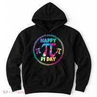 Happy Pi 3.14 Day Rainbow Tie Dye Hoodie thumb 0