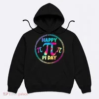 Happy Pi 3.14 Day Rainbow Tie Dye Hoodie thumb 0