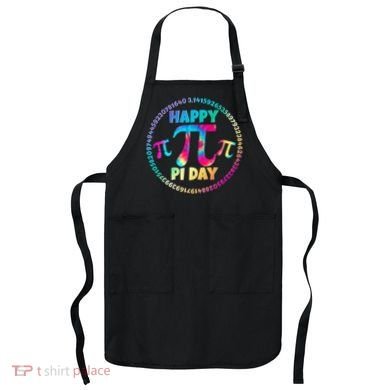 Happy Pi 3.14 Day Rainbow Tie Dye Apron