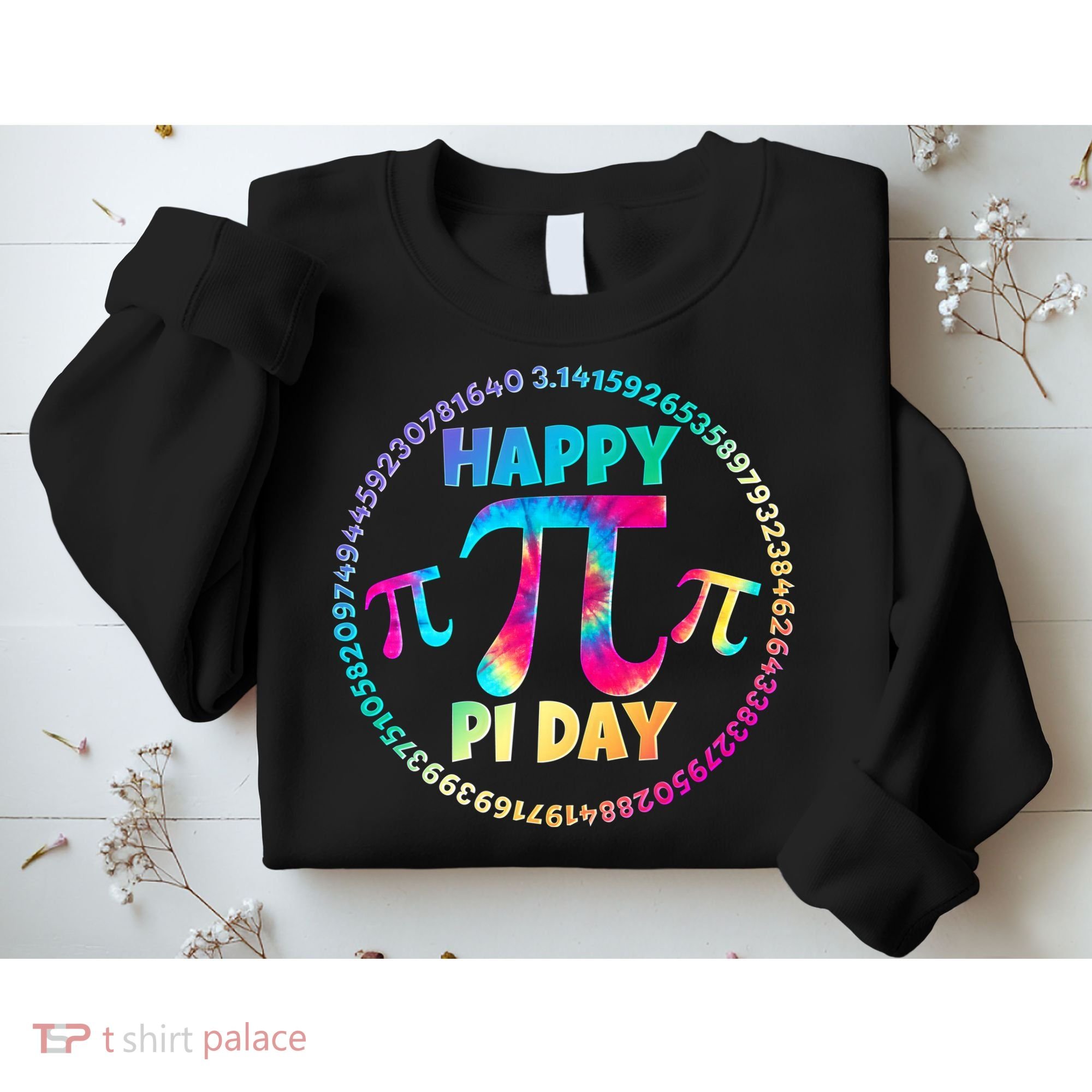 Happy Pi 3.14 Day Rainbow Tie Dye Sweatshirt