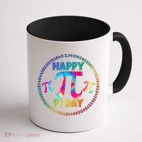Happy Pi 3.14 Day Rainbow Tie Dye Coffee Mug thumb 1