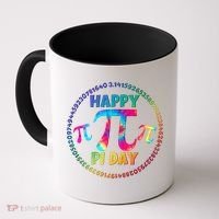 Happy Pi 3.14 Day Rainbow Tie Dye Coffee Mug thumb 0