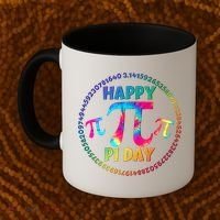 Happy Pi 3.14 Day Rainbow Tie Dye Coffee Mug thumb 2