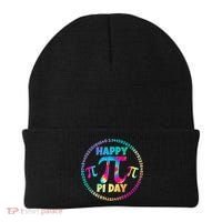 Happy Pi 3.14 Day Rainbow Tie Dye Beanie thumb 0