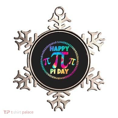 Happy Pi 3.14 Day Rainbow Tie Dye Ornament